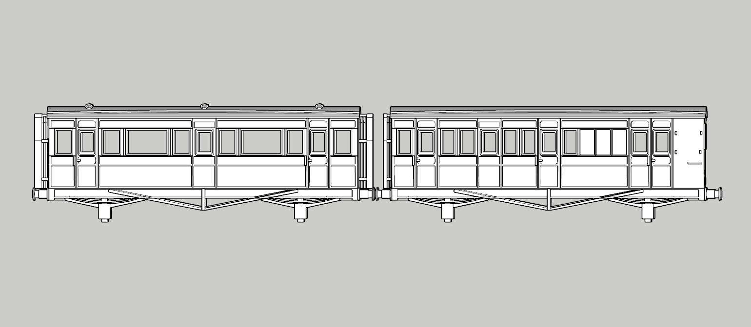 (image for) ex-LCDR Railmotor Coach Bundle - Set 483